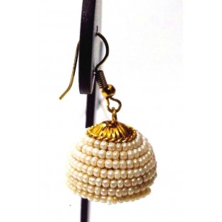 Gold Oxidized Earring Jhumka Jhumki Ethnic Jewelry Hook Drop Dangle Long EA312